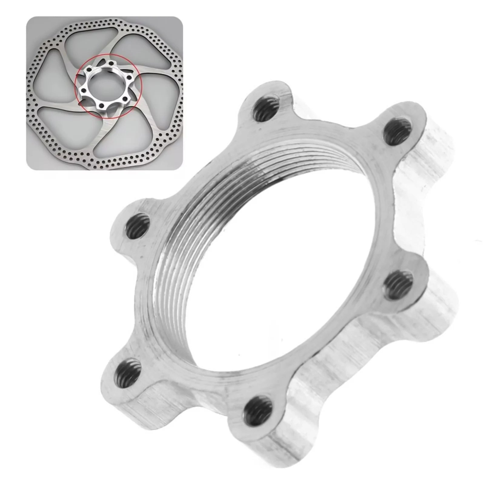 Bike Disc Brake Rotor Adapter Hardness Cycling Parts 6 Holes Brake Discs for Bicycle Decorative Accessories Peaceful Pleasures Health and Wellness