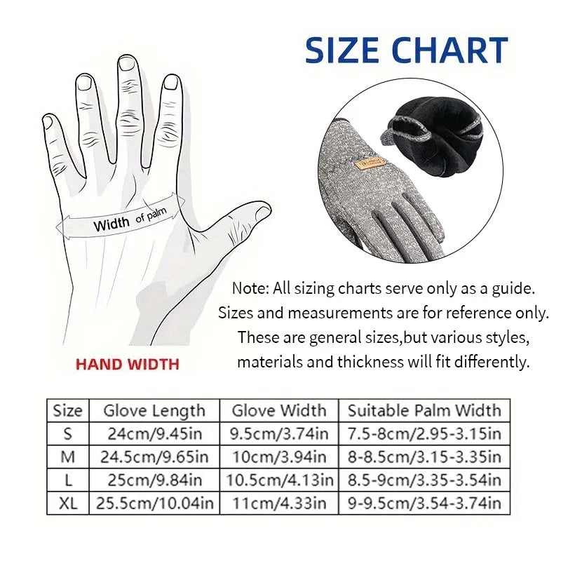 Unisex Winter Fleece-Lined Thermal Gloves with Non-Slip Grip Design Touchscreen Gloves for Cycling, Running, Skiing - Grey/Blue Peaceful Pleasures Health and Wellness