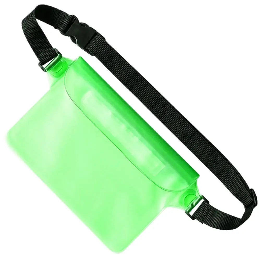 Waterproof Waist Bag – PVC Dry Bag for Water Sports Peaceful Pleasures Health and Wellness Green