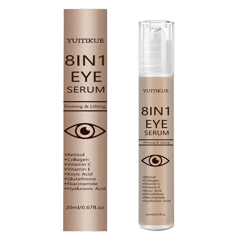 YUITIKUE 8-in-1 Eye Serum | Firming & Lifting Formula With Retinol, Collagen, Vitamin C & Hyaluronic Acid 20ml Peaceful Pleasures Health and Wellness 20ml