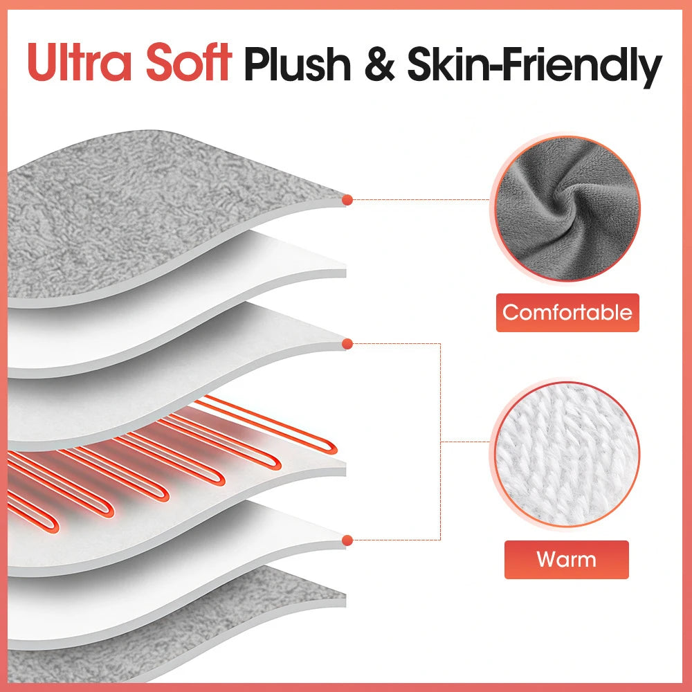 Winter Electric Foot Heating Pad USB Charging Soft Plush Washable Foot Warmer Heater Improve Sleeping Household Foot Warming Mat Peaceful Pleasures Health and Wellness