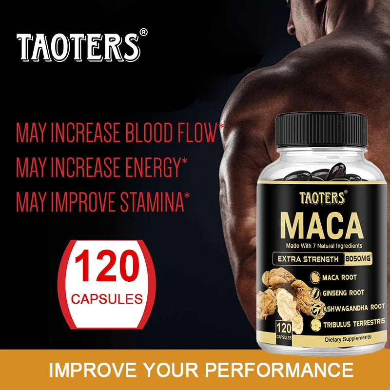 Black Maca Root Capsules – Energy, Stamina & Muscle Support