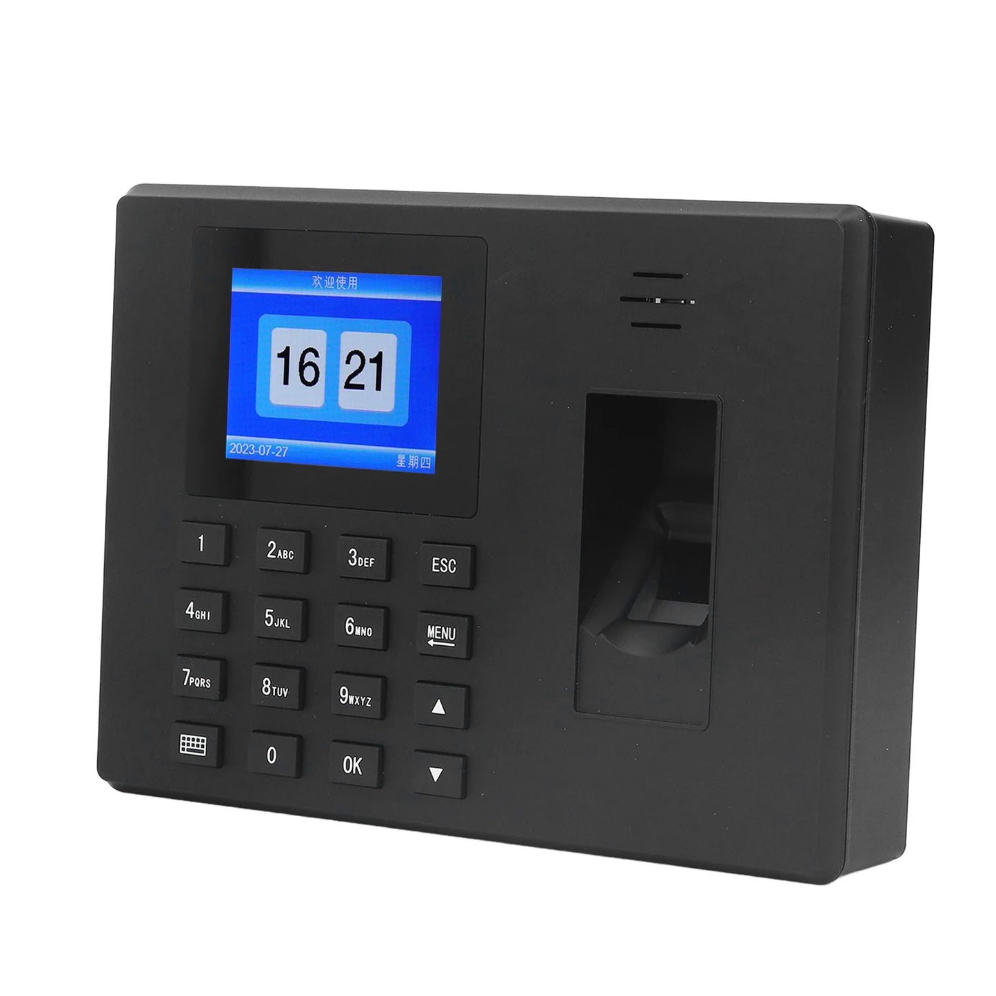 Fingerprint Time Attendance Machine Employee Checking in Recorder USB 100‑240V Voice Reminder High Accuracy ABS for Restaurant Peaceful Pleasures Health and Wellness
