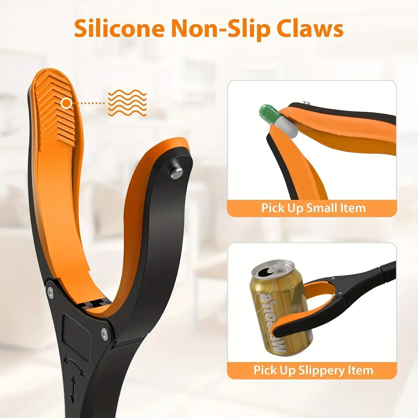32-Inch Grabber Tool with 360° Rotating Clip | Reaching Gripper