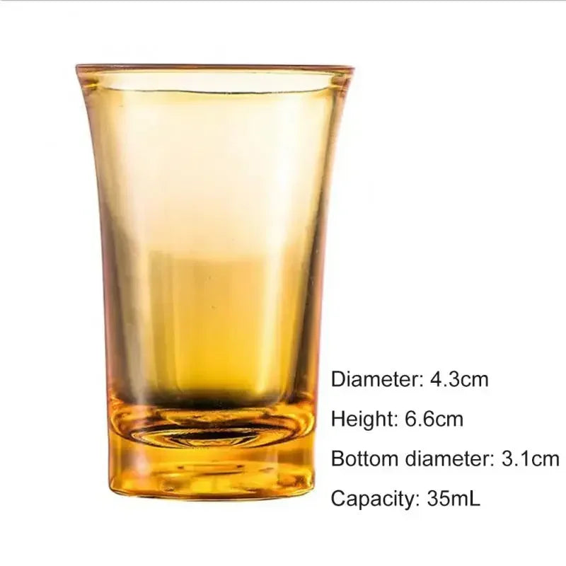 10-Pack BPA-Free Plastic Shot Glasses | Rainbow Shatterproof 35ml