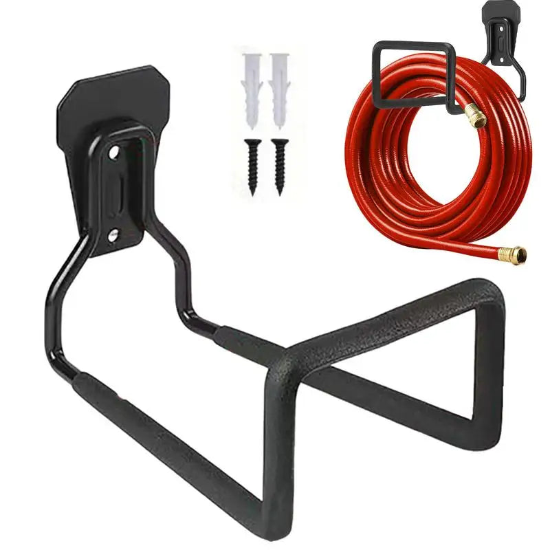 Metal Wall Mount Garden Hose Holder & Storage Bracket