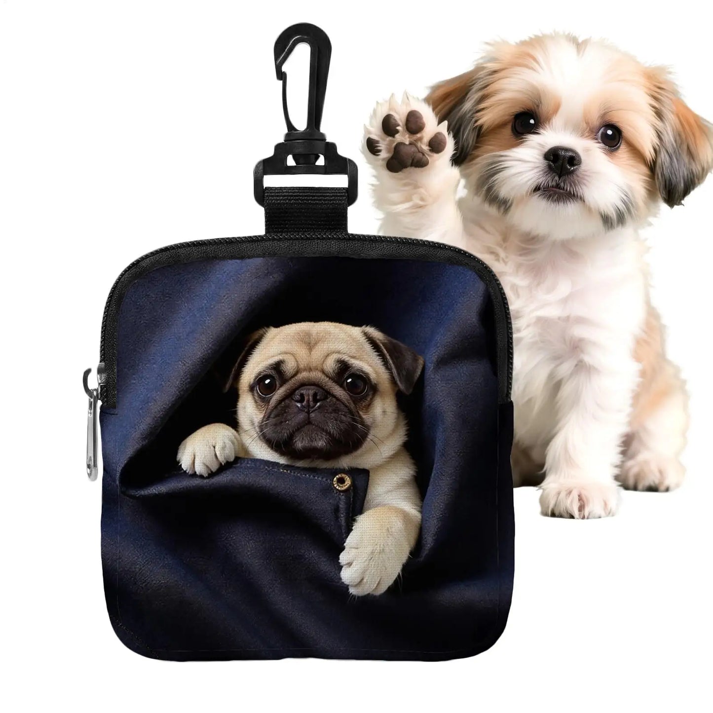 Portable Dog Treat Pouch Training Treat Carrier with Belt Clip Puppy Food Holder for Walking Camping Hiking Travel Beach Outdoor Peaceful Pleasures Health and Wellness
