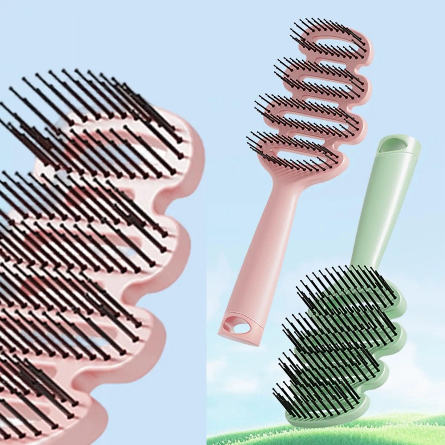 Anti-Static Wet Hair Brush & Detangling Scalp Massage Comb