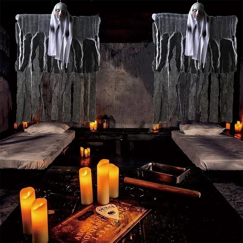 Halloween Hanging Ghost Skeleton Gauze Props – 1/2/4 Pack