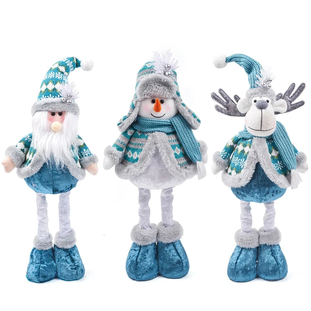 Retractable Christmas Doll Table Ornament | Santa, Reindeer