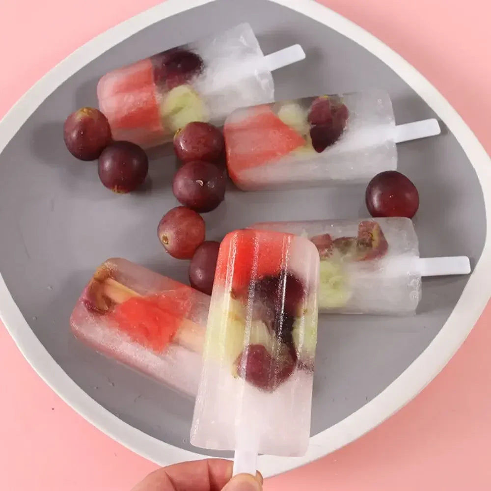 4-Compartment Popsicle Molds with Lid – DIY Ice Cream Maker