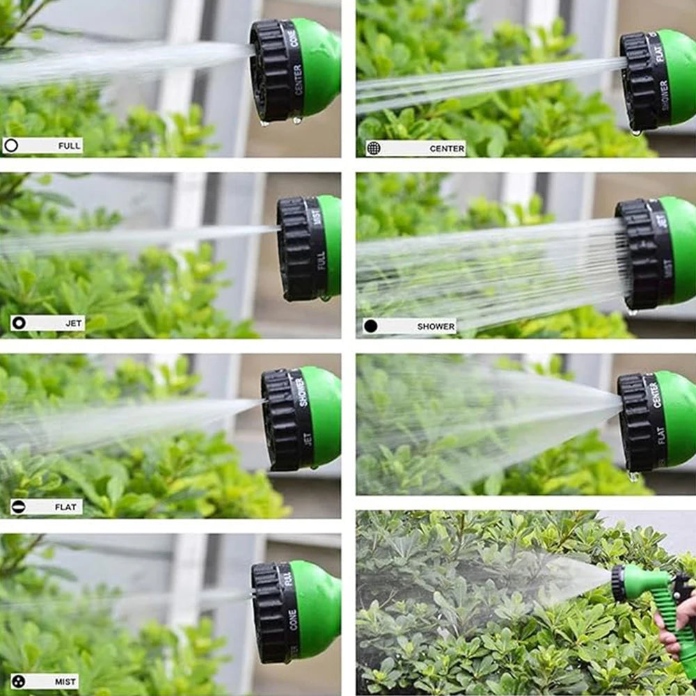 Garden Hose Pipe Water Hose Expandable Magic Hose 7 Patterns Water Gun Foam Pot Flexible Reels Hose Car Wash Gun Sprayer Peaceful Pleasures Health and Wellness