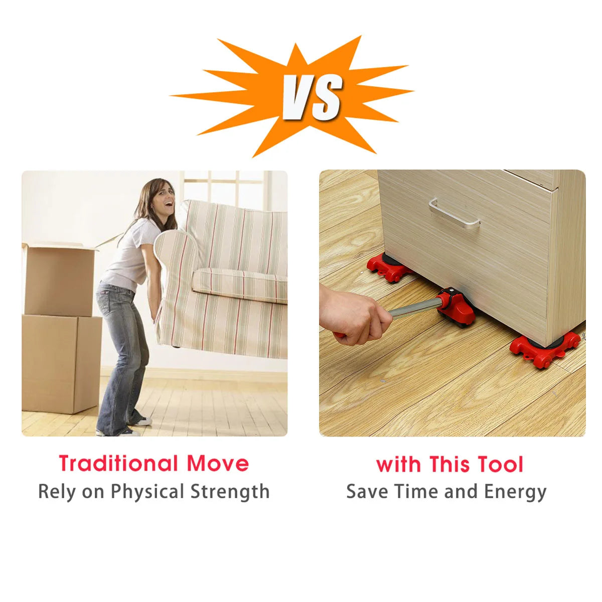 Heavy Duty Furniture Mover Lifter & Slider Roller Set 5/14 Pcs Peaceful Pleasures Health and Wellness