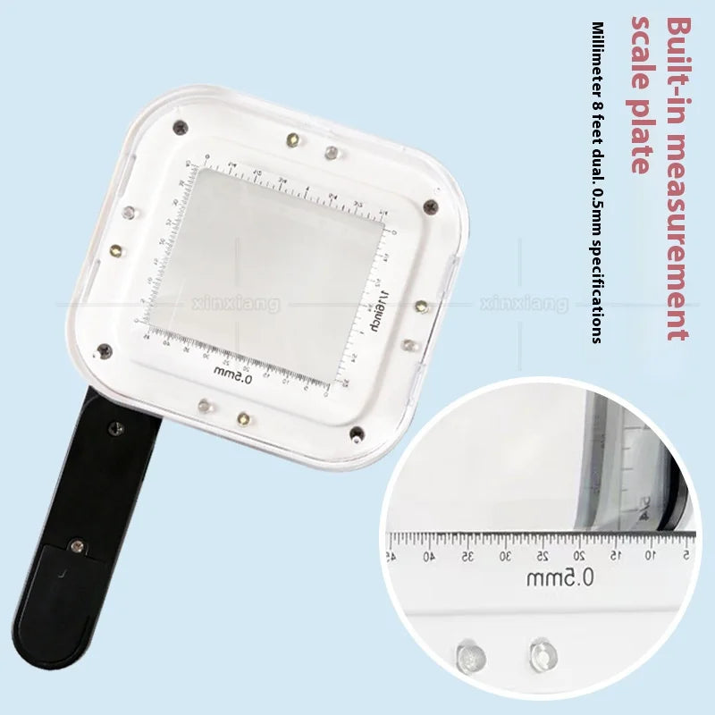 10X 15X 20Xhandheld Magnifier Foldable Led Light with Scale and Magnifying Glass for Antique Reading and Identification Peaceful Pleasures Health and Wellness