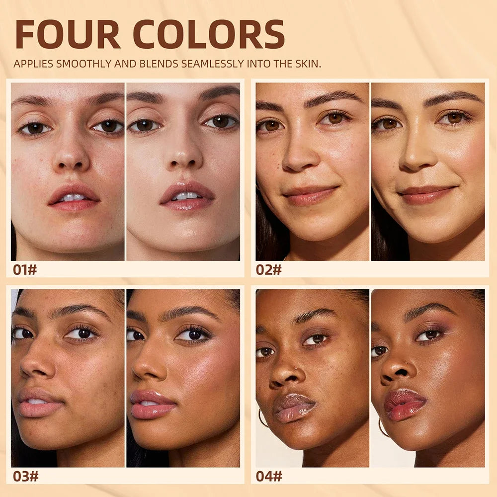 QIBEST Cream Foundation High Coverage Concealer Cover Anti Dark Circle Freckle Long Lasting Waterproof BB Cream Face Makeup Base Peaceful Pleasures Health and Wellness