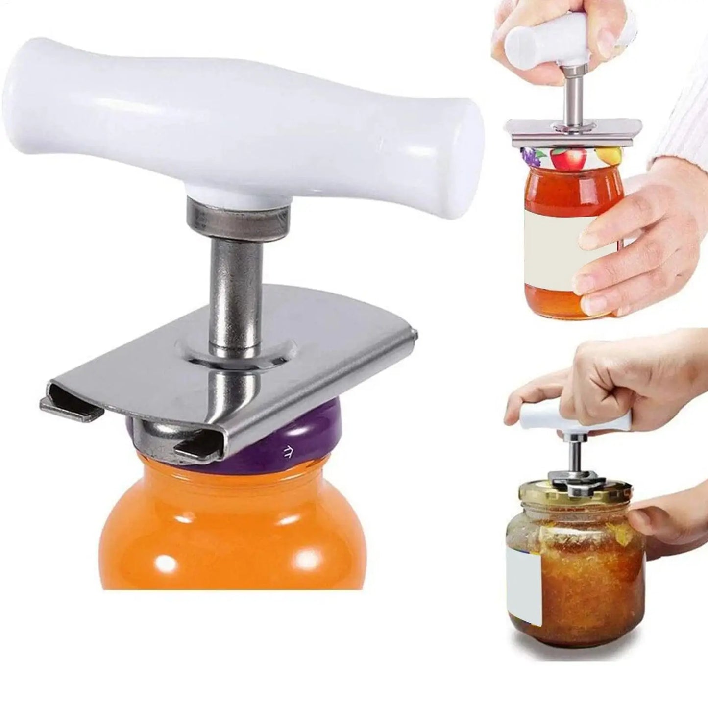 Stainless Steel Jar & Lid Opener – Manual Kitchen Grip Tool