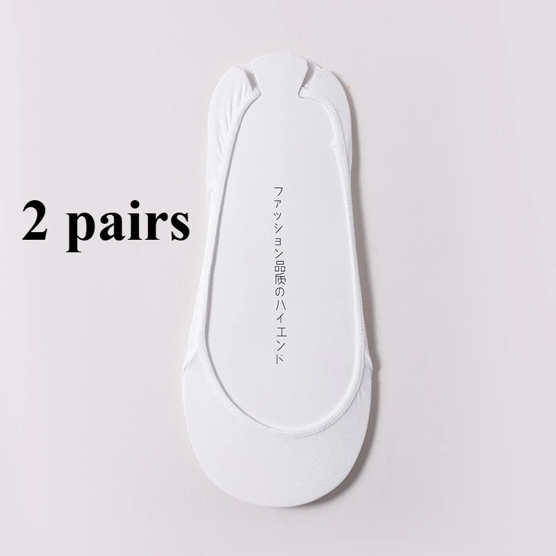 Women's Invisible Boat Socks | Non-Slip Ice Silk for High Heels