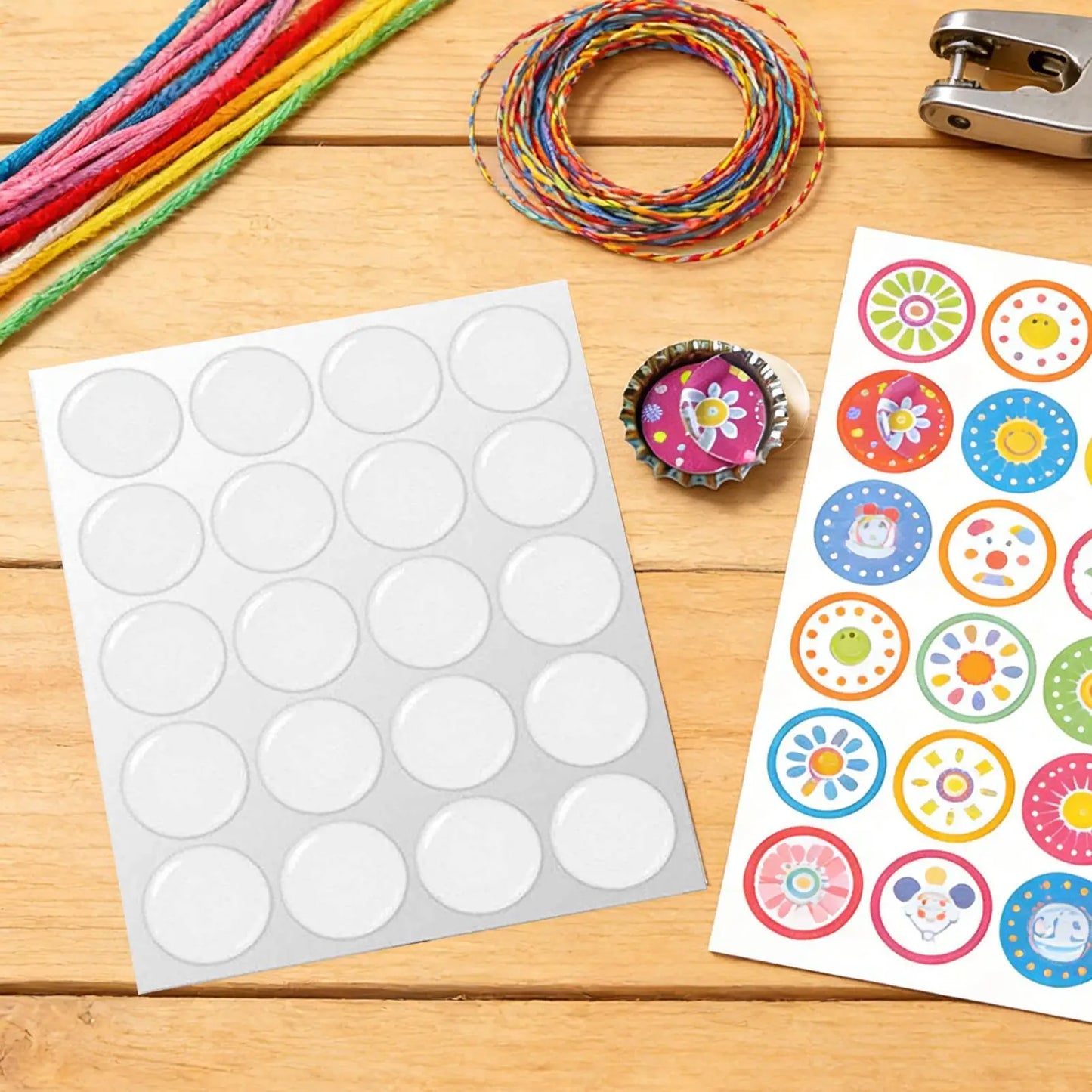3D Resin Gem Stickers – 20 Crystal Convex Jewel Decals for DIY