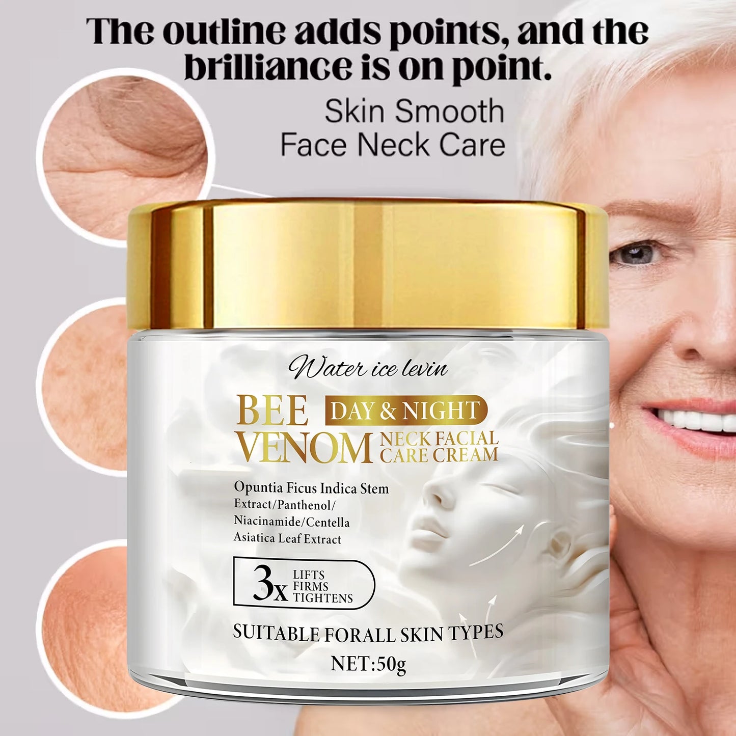 Bee Venom Firming Cream | Collagen & Hyaluronic Acid – 50g Firming Face Cream Peaceful Pleasures Health and Wellness