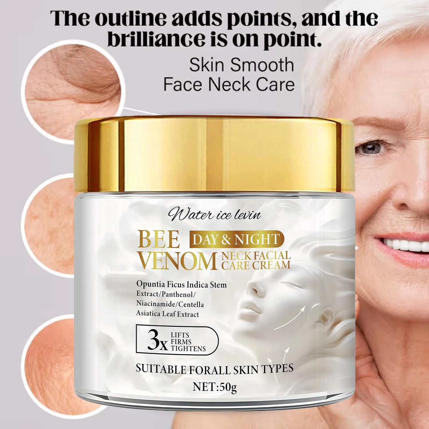 Bee Venom Firming Cream | Collagen & Hyaluronic Acid – 50g Firming Face Cream Peaceful Pleasures Health and Wellness