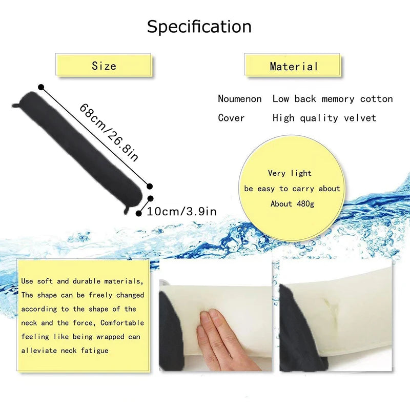 Memory foam u-shaped pillow, travel pillow, protect the cervical spine, easy to carry, bendable, slow rebound Peaceful Pleasures Health and Wellness