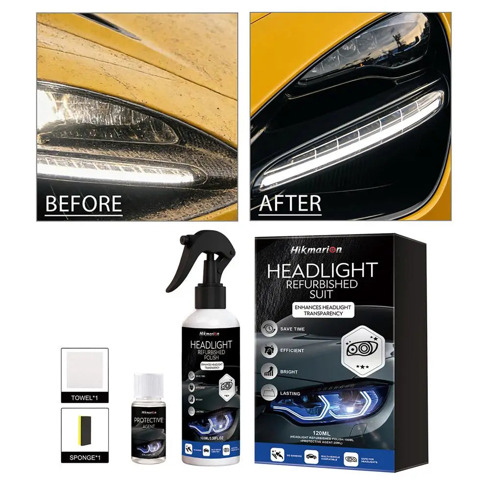 Car Headlight Restoration Kit – Removes Yellowing & Restores Clarity