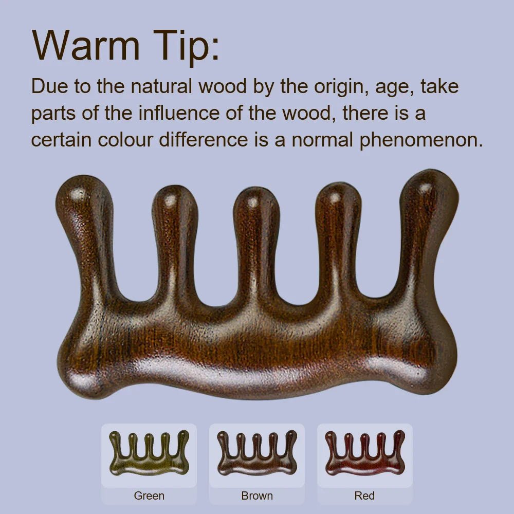 Sandalwood Wide Tooth Comb & Scalp Massager | Hair Care