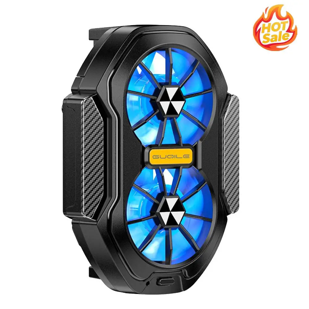 Dual Fan Phone Cooler Portable Gaming Heat Sink Type-C