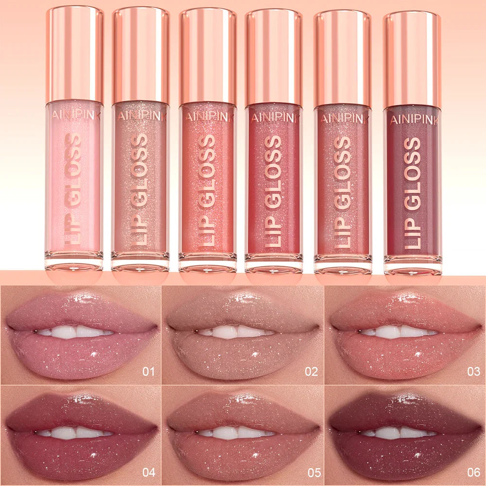 High Shine Glitter Lip Gloss Set – Non-Sticky Mirror Y2K