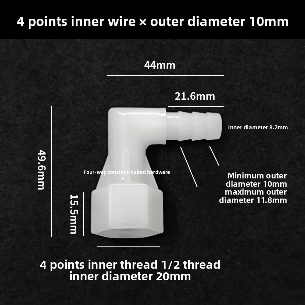PP Elbow Hose Connectors 4–20mm | Aquarium & Garden Fittings