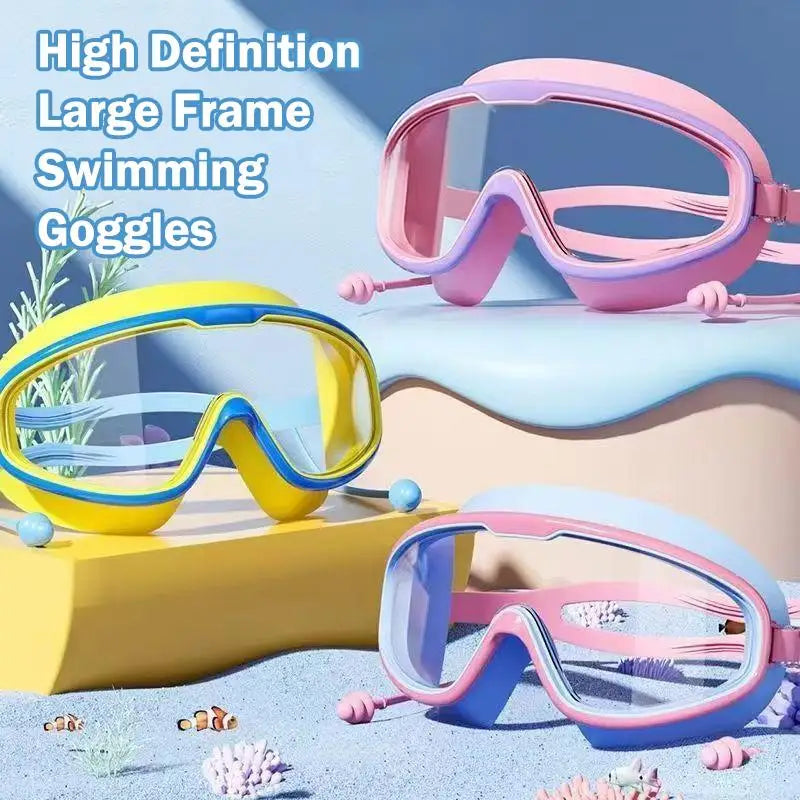 Kids Anti-Fog Swim Goggles | Big Frame HD Swimming Glasses Kids Swim Goggles Peaceful Pleasures Health and Wellness