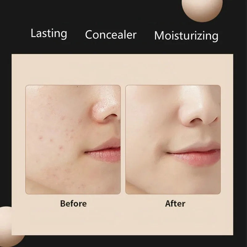 Air Cushion Foundation Concealer Whitening Liquid foundation Waterproof Brighten Face Base Makeup Peaceful Pleasures Health and Wellness