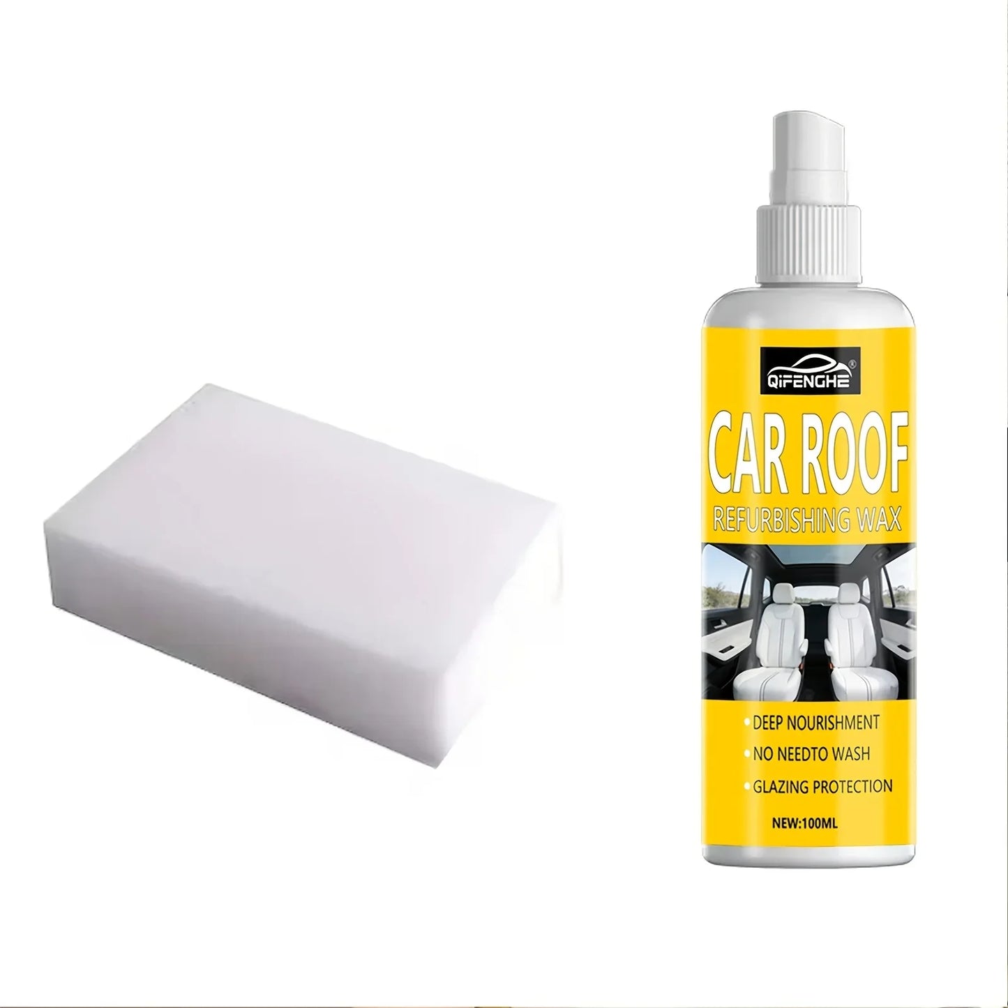 QIFENGHE Car Interior Cleaner Spray – Seat & Ceiling 3.38oz