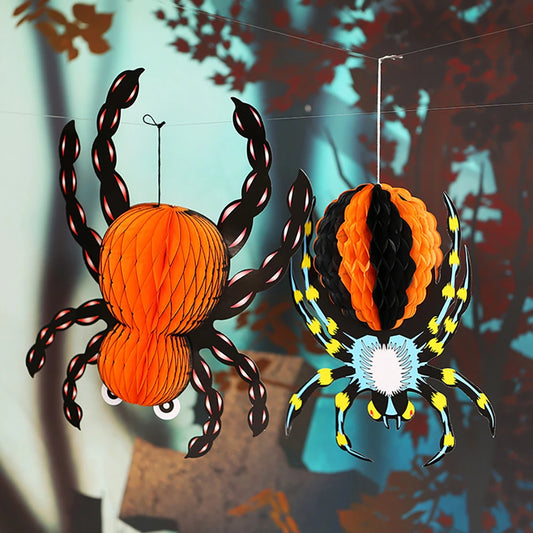 Halloween Spider Decorations Bar Paper Hanging Pendants School Party Peaceful Pleasures Health and Wellness