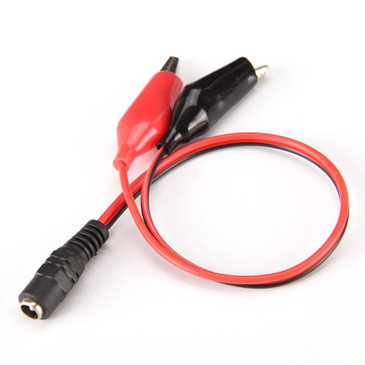DC 5.5x2.1mm Jack to Alligator Clip Power Cable 25cm DC Connector Cable Oasis Select