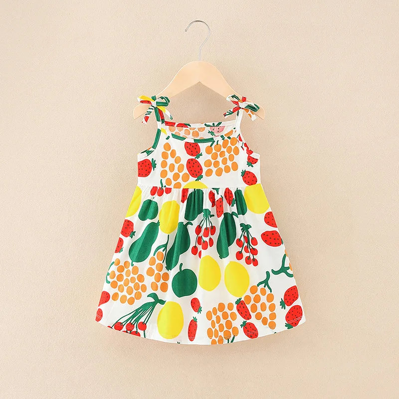 Girls Summer Floral Cotton Princess Dress | Ages 2–7
