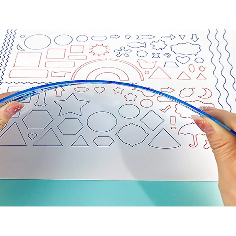 Bview Art Multifunctional Hollow Rulers Drafting Tools School
