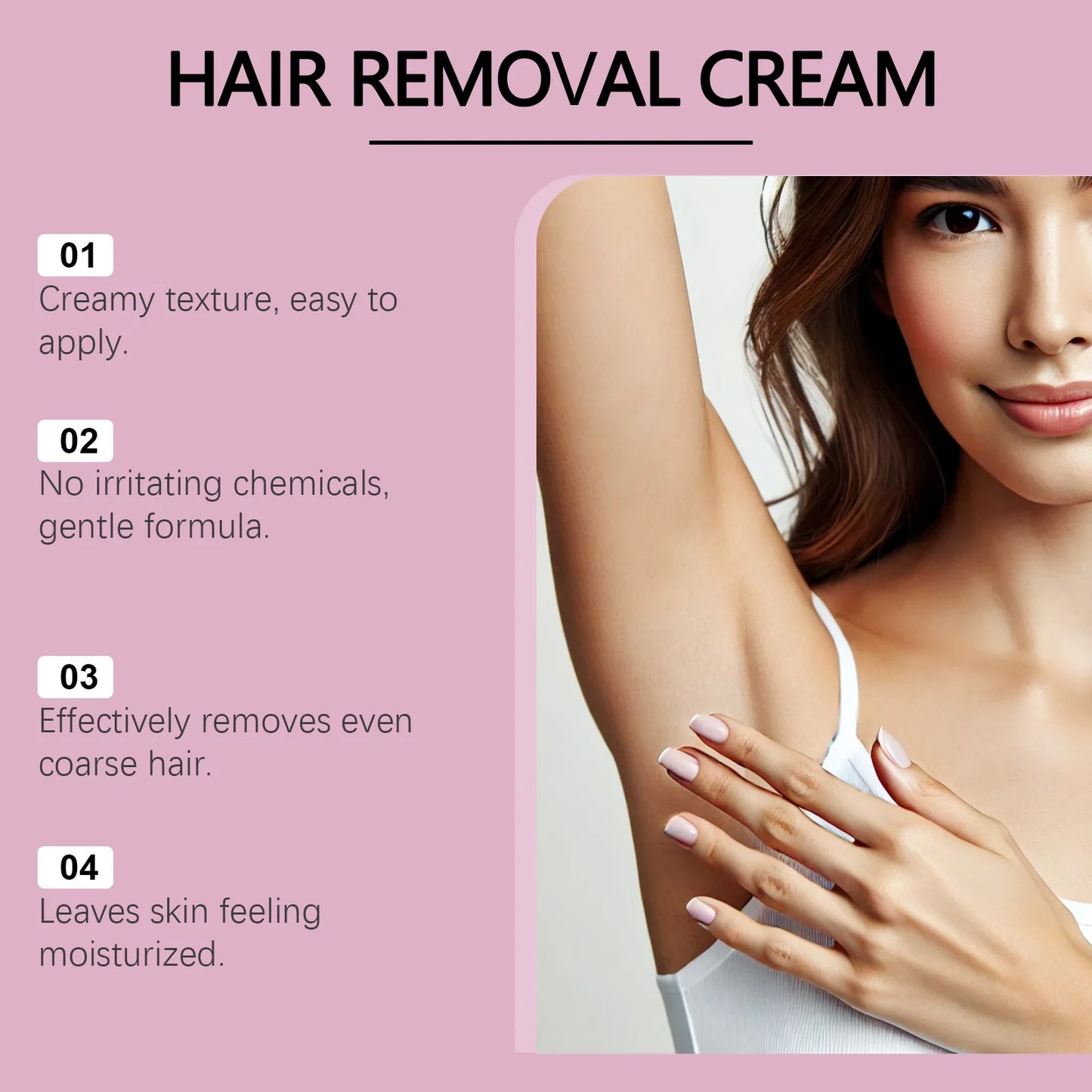 Gentle Hair Removal Cream – Painless Depilatory for Men & Women