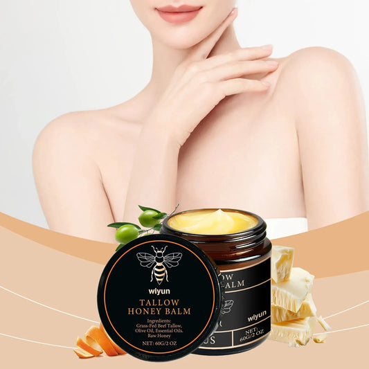 Grass Fed Beef Tallow Balm with Raw Honey | Moisturizing Cream Moisturizing Tallow Balm Oasis Select
