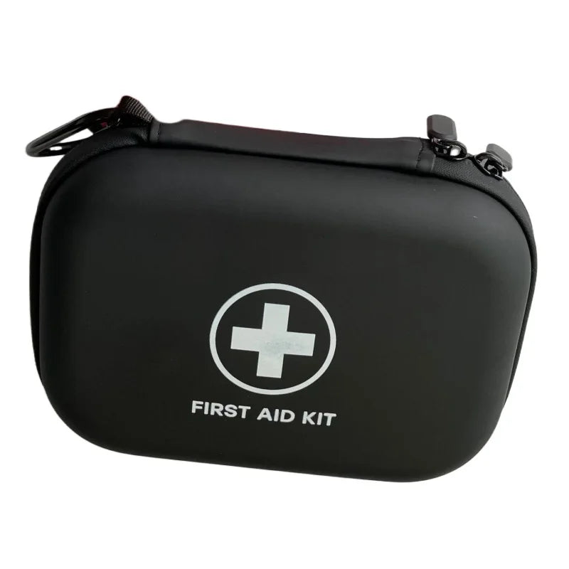 Portable Home First Aid Kit School Emergency Epidemic Prevention PU Waterproof First Aid Kit Car EVA Hard Shell Storage Kit Peaceful Pleasures Health and Wellness Black M