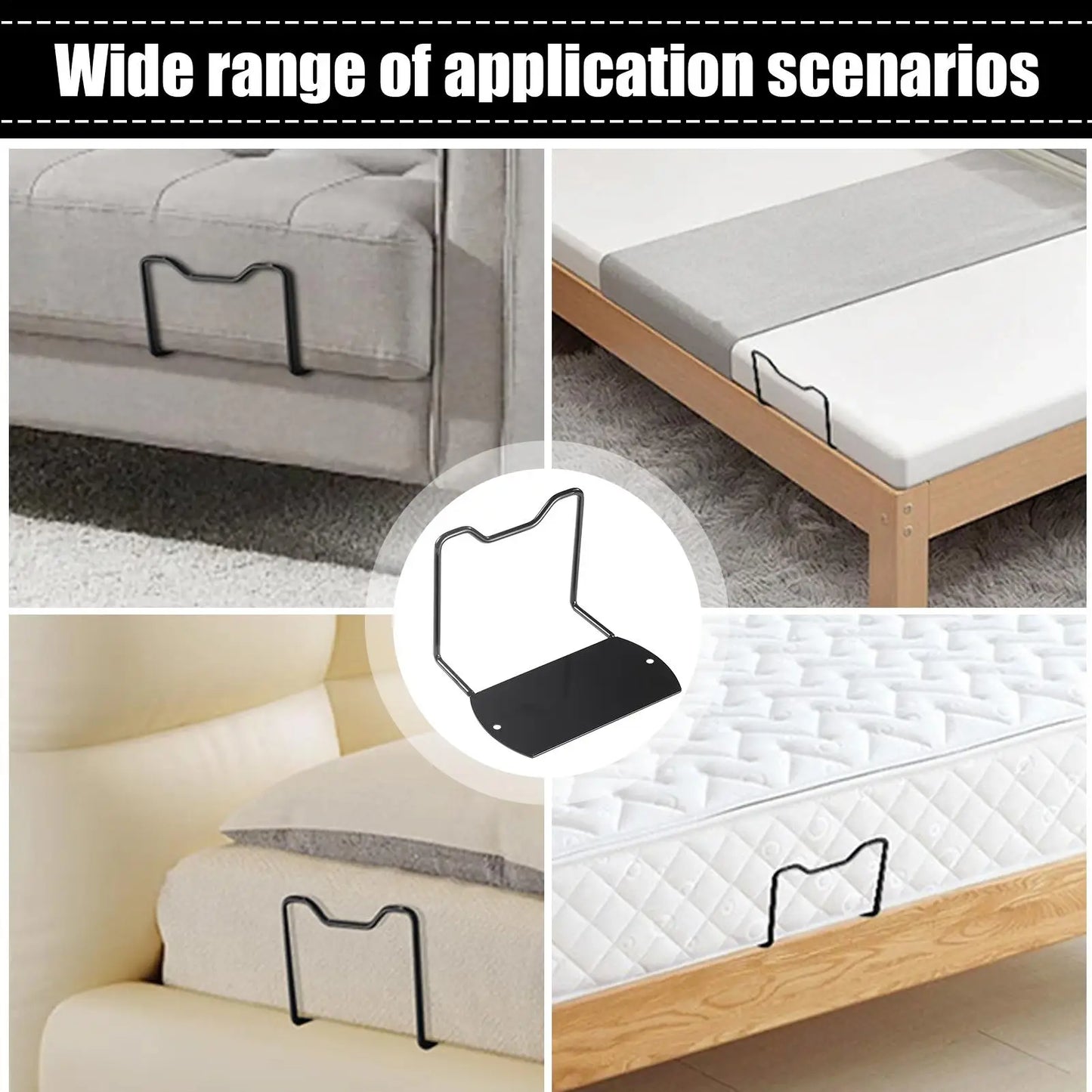 Metal Mattress Slide Stopper | Non-Slip Corner Retainer Bar 2pc