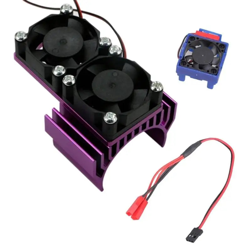 RC Car Aluminum Double Fan Cooling System 2000RPM | 1/10 Scale