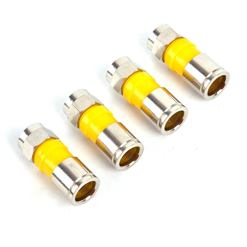 New 10pcs RG6 F Type Compression 2.8cm Snap Seal Plug Connector Waterproof F Type Peaceful Pleasures Health and Wellness