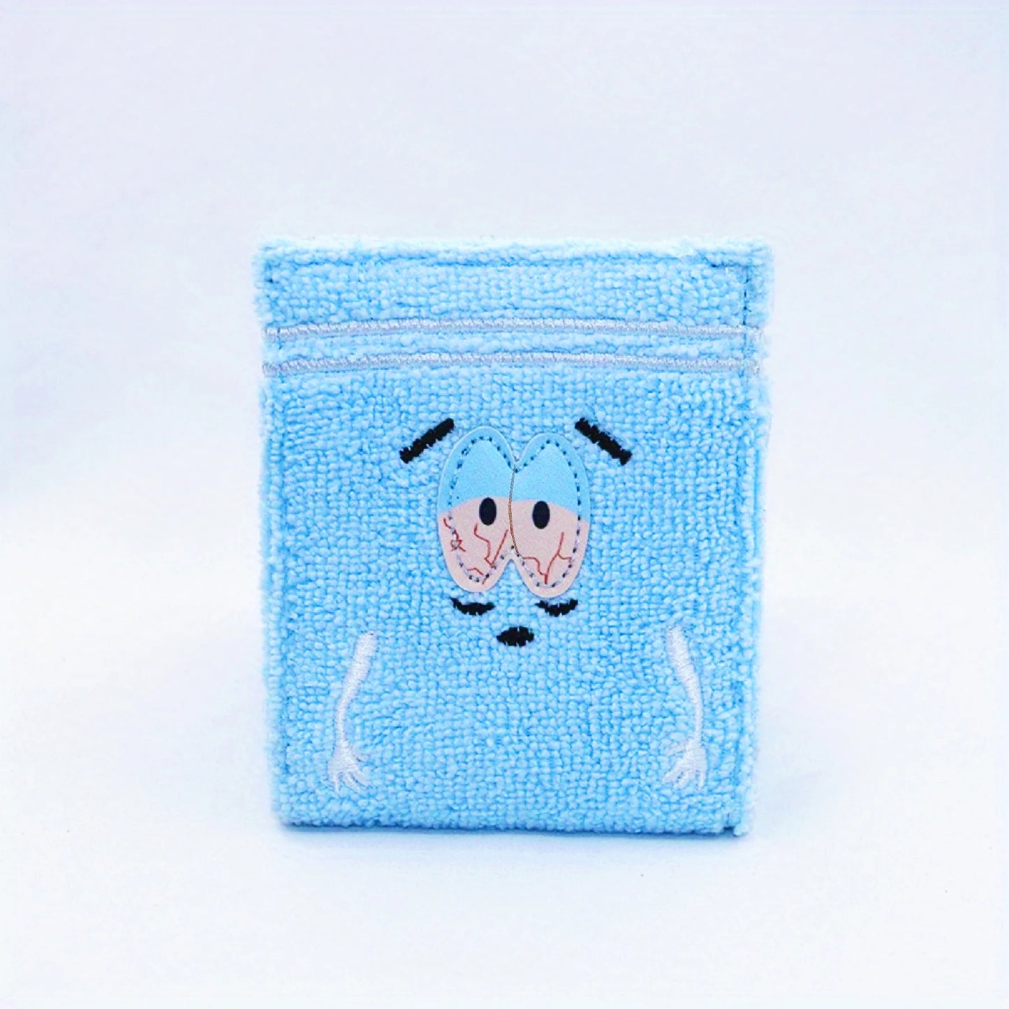 Anime Embroidered Fabric Wallet – Unisex ID & Card Holder Anime Fashion Wallet Peaceful Pleasures Health and Wellness Blue