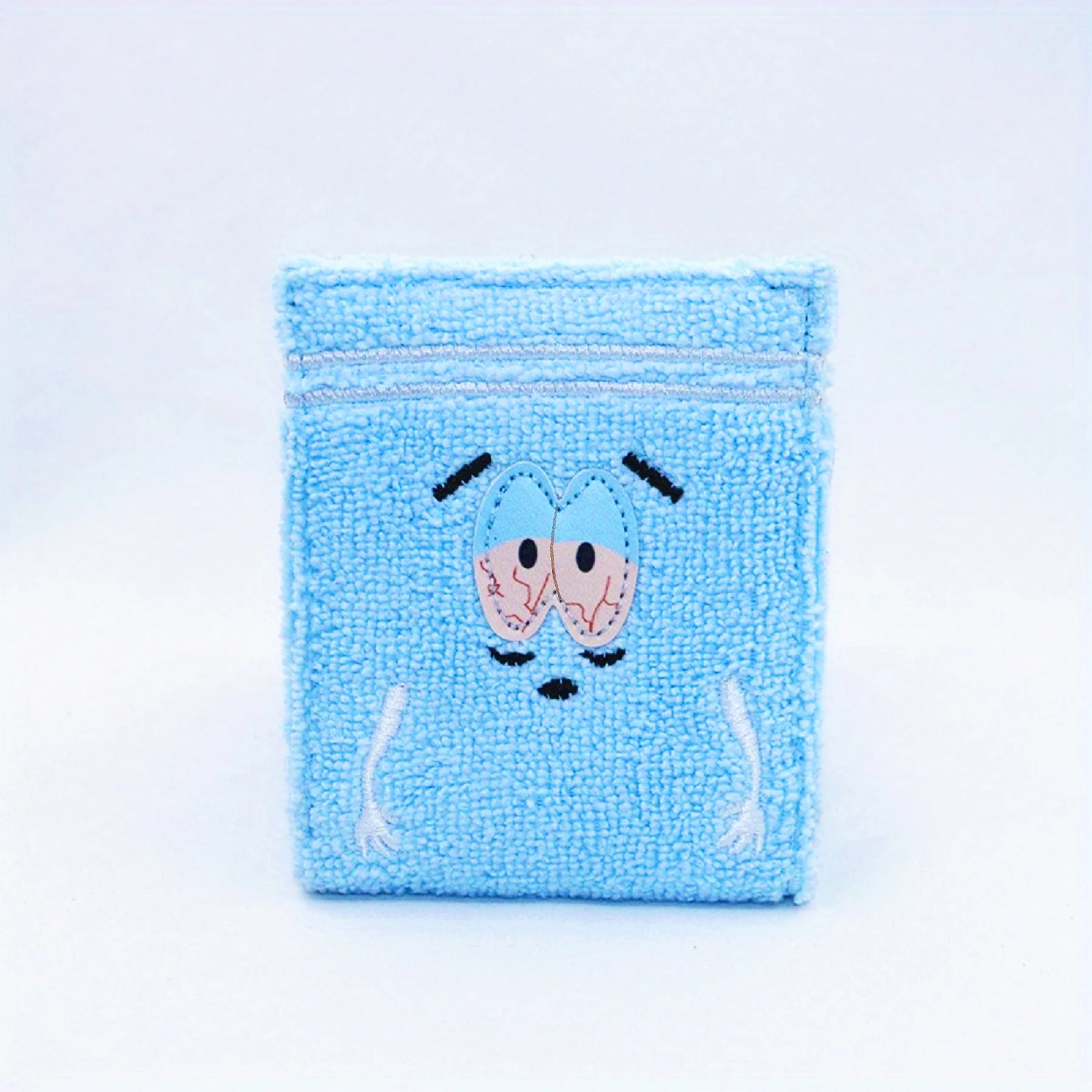 Anime Embroidered Fabric Wallet – Unisex ID & Card Holder Anime Fashion Wallet Peaceful Pleasures Health and Wellness Blue