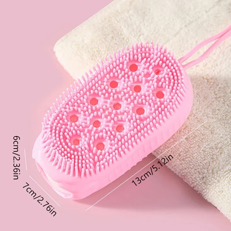Silicone Body Scrubber – Exfoliating Bath Sponge & Shower Brush Silicone Bath Scrubber Peaceful Pleasures Health and Wellness