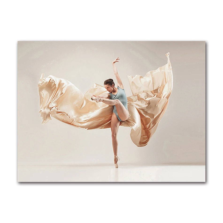 Nordic Canvas Wall Art – Peony Flower & Dance Woman Print Canvas Wall Art Print Peaceful Pleasures Health and Wellness A0352-04 50x70cm Unframed