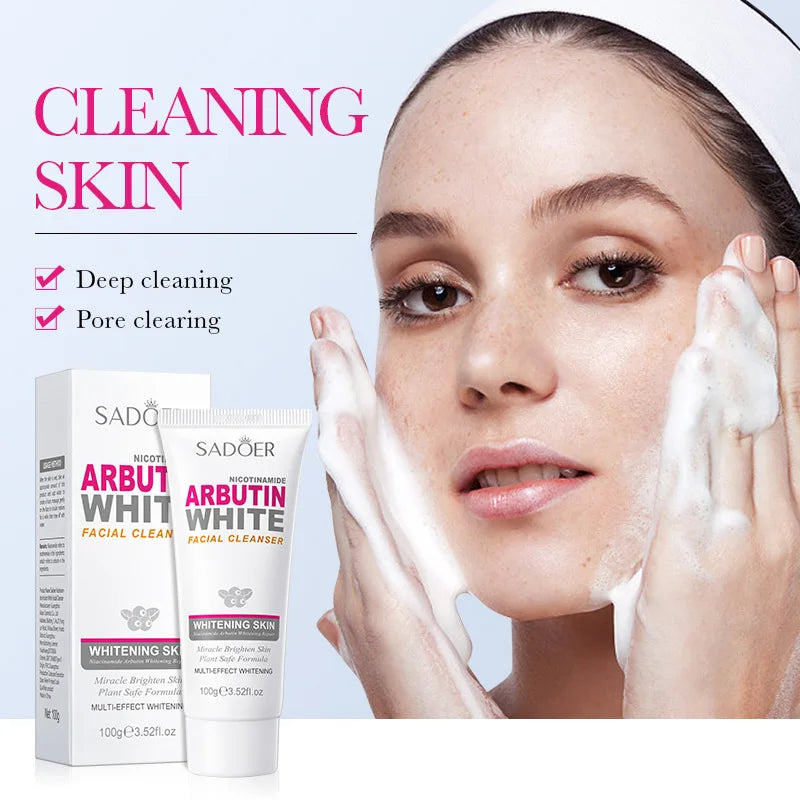 SADOER Niacinamide Arbutin Facial Cleanser | Oil Control Foam