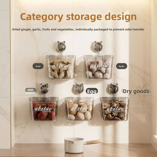 1PC Non perforated storage basket rotating suction cup easy to install storage box kitchen and bathroom storage multifunctional Peaceful Pleasures Health and Wellness