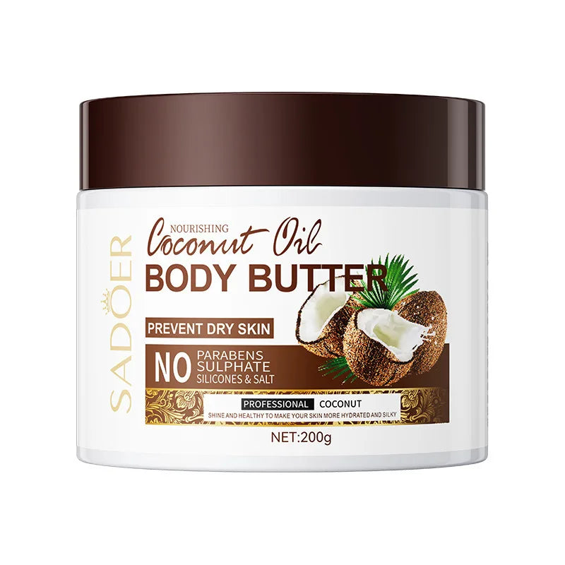 Coconut Moisturizing Body Butter, Hydrating Long-lasting Fragrance Cream, Nourishing Body Cream 200g/bottle Peaceful Pleasures Health and Wellness 1 bottle 200g